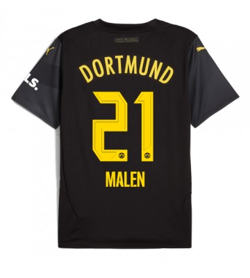 Borussia Dortmund Donyell Malen #21 Udebanetrøje 2024-25 Kort ærmer